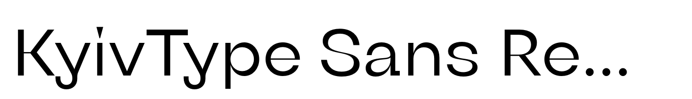 KyivType Sans Regular Thin Midline
